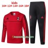 Barn AC Milan Tränings Sweatshirtställ 2017-18 Röd